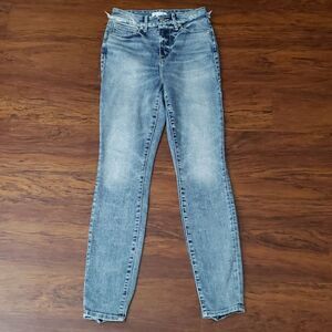 Good American Fringe Hem Chic Edgy Feminine Streetwear Straight Leg Size 26